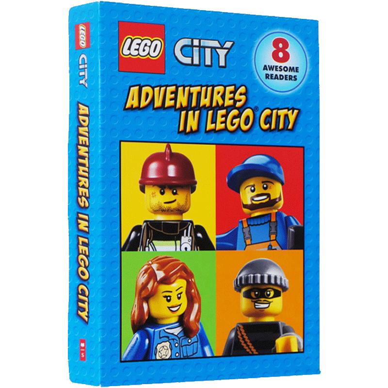 Scholastic Adventures In Lego City 8册乐高城市英雄系列儿童分级读物礼盒装绘本英文原版