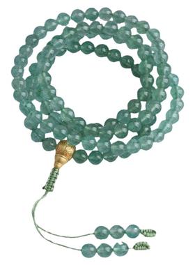 天然绿草莓晶佛珠珠串108颗