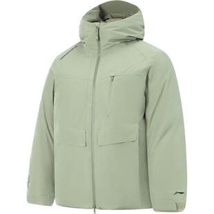 李宁户外CF溯丨万龙甲短款羽绒服男士新款连帽宽松冬季保暖运动服