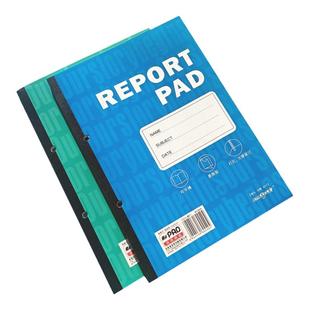 奋斗美式拍纸本B5薄脆笔记本子大中小学生侧翻练习本作业本b5可平摊100张横线英文空白A4考研本双孔蓝绿本