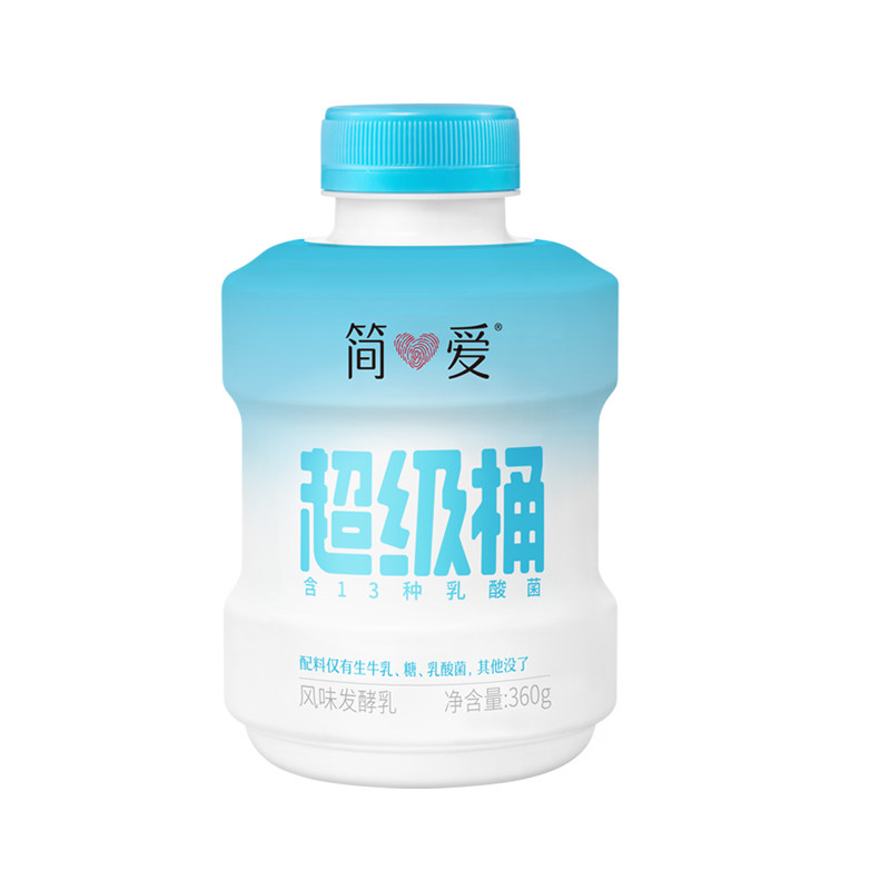 简爱酸奶樱花味超级桶360g*4/6桶装酸奶13种乳酸菌