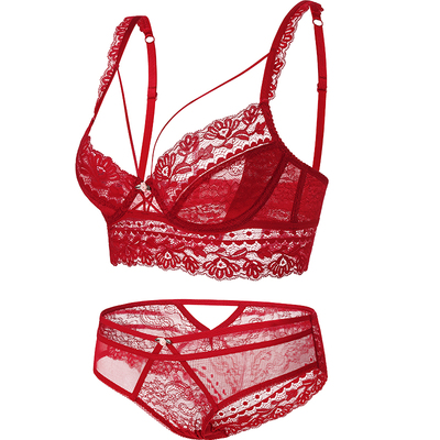 红色内衣结婚新娘本命年文胸套装