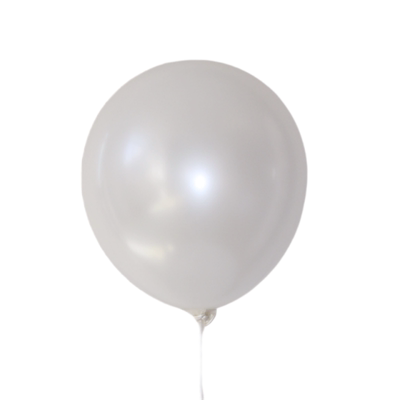 风车珠光白色圆形尾巴乳胶气球