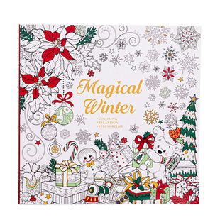 秘密花园Magical Winter涂色填色英文Zen Mandalas曼陀罗解压减压