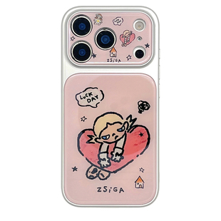 kaia 甜酷简绘卡通爱心嘎子姐星星适用苹果17promax手机壳iphone16pro新款15女16pro创意15pro全包防摔手机套