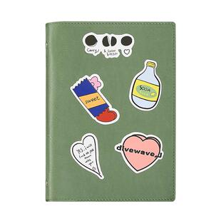 活页本A5可拆卸超厚不硌手笔记本本子软皮日记本学习考研简约ins风学生用网格空白高颜值办公工作记事本定制