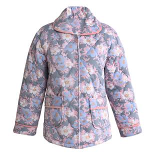 圆人单件上衣睡衣女秋冬加厚三层夹棉保暖2025大码外套棉袄家居服