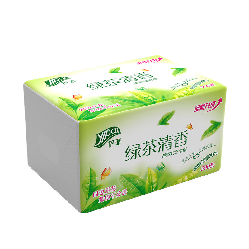 包邮大包抽纸餐巾纸整箱绿茶清香
