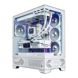 瓦尔基里VK03 游戏电脑台式机箱 6.2英寸触屏无立柱海景房ATX背插