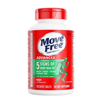 Move Free益节氨糖软骨素维骨力葡萄糖MSM关节养护绿瓶120粒