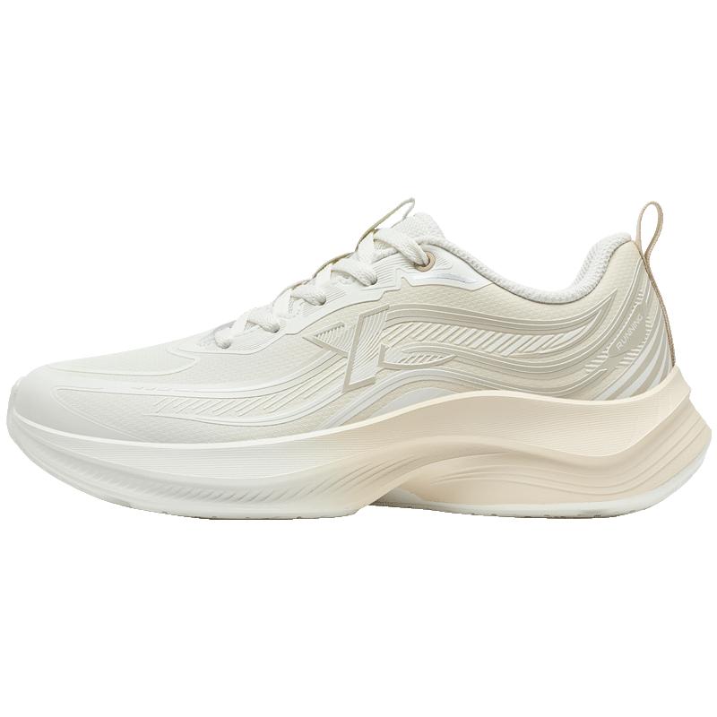 特步波浪鞋丨跑步鞋女鞋冬季新款减震运动鞋皮面拒水软底休闲跑鞋