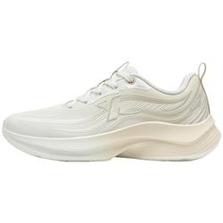 特步波浪鞋女鞋跑步鞋革面拒水