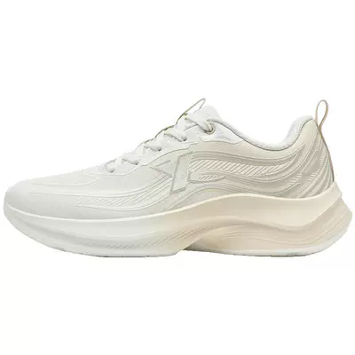 特步波浪鞋女鞋跑步鞋革面拒水