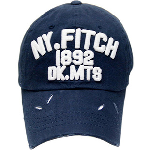 韩国代购石凯同款棒球帽NY刺绣字母破洞鸭舌帽子时尚潮流男女春秋