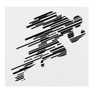 体育馆墙贴画健身房布置简约现代跑步运动贴纸室内装饰画人物多款