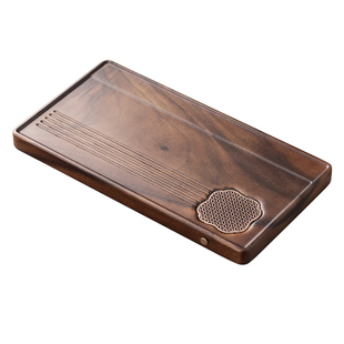 善简胡桃木茶盘家用办公室干泡茶台功夫茶具茶道茶壶茶杯泡茶托盘