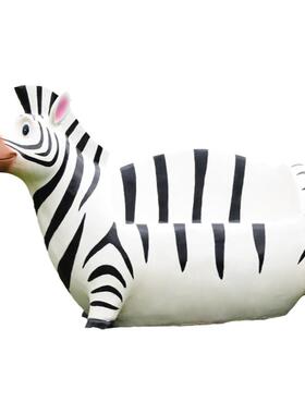 艺家乡卡通动物坐凳玻璃钢雕塑