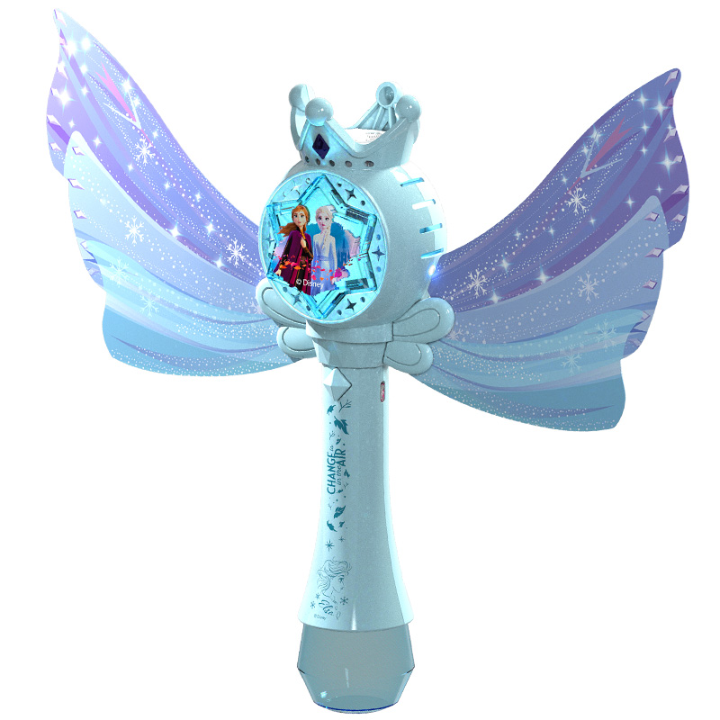 迪士尼艾莎公主冰雪奇缘泡泡机手持儿童户外玩具公园吹泡泡全自动