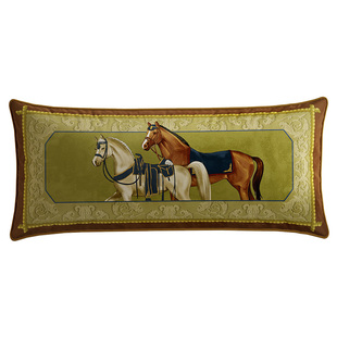 范居态度骑士大腰枕客厅沙发复古长条抱枕靠枕马年高级感心驰所愿