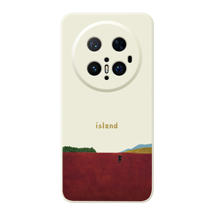 桔子猫适用于华为mate70pro新款硅胶手机壳华为mate60全包镜头mate50个性创意北欧岛屿mate40防摔手机壳ins风