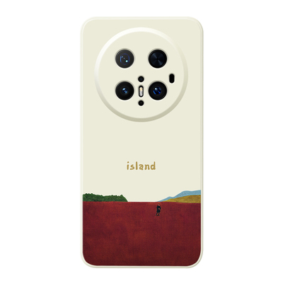 桔子猫适用于华为mate70pro新款硅胶手机壳华为mate60全包镜头mate50个性创意北欧岛屿mate40防摔手机壳ins风