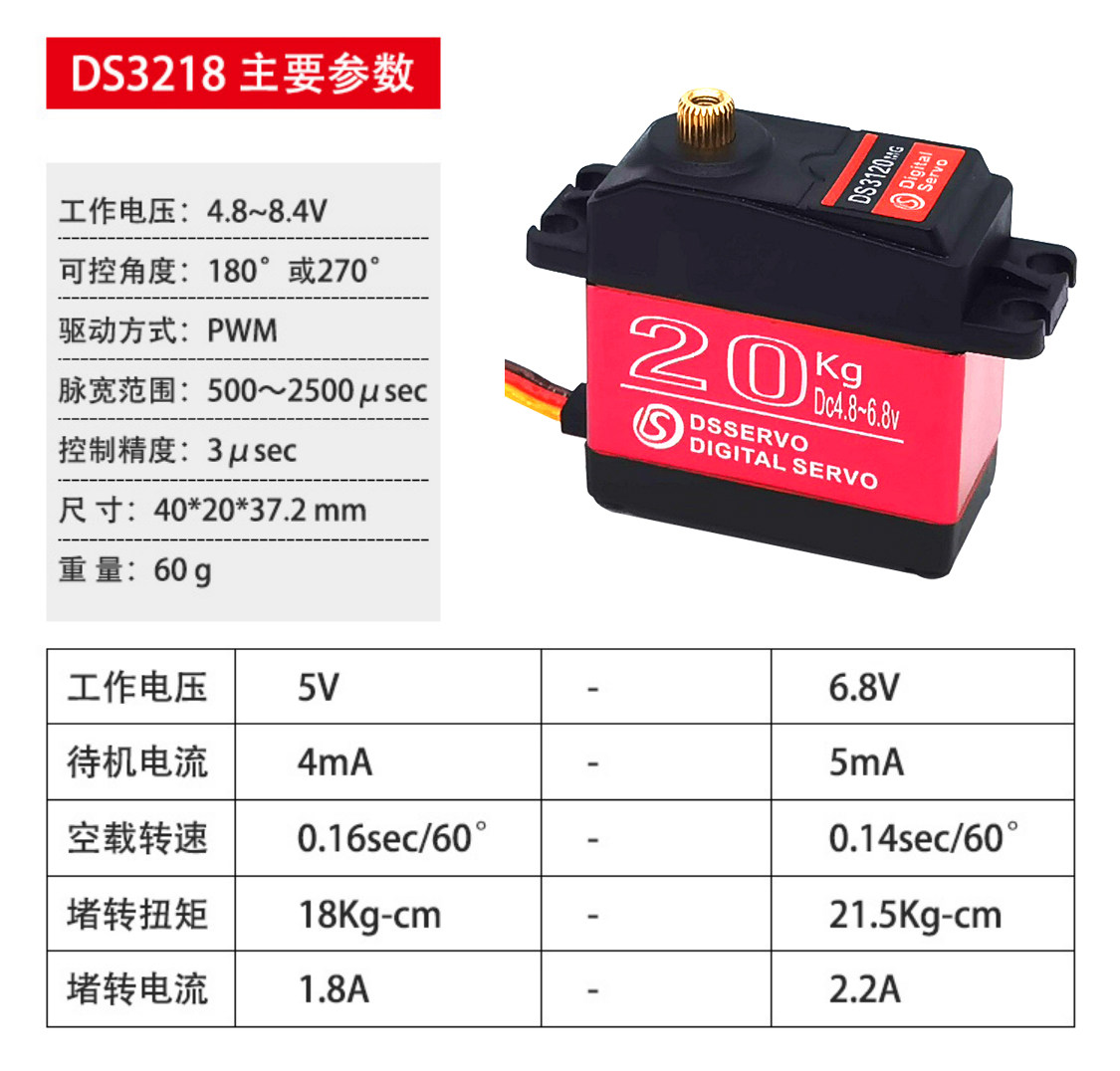 防水数字舵机 20kg金属数码机器人云台车模船模航模机械臂ds3120怎么看?