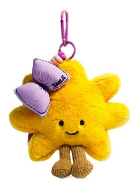 毛绒可爱太阳花书包包挂件公仔
