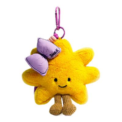 毛绒可爱太阳花书包包挂件公仔