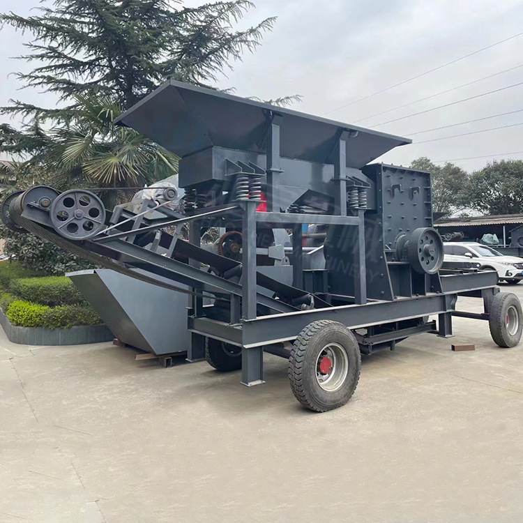 大小型移动颚式破碎机油电两用建筑垃圾粉碎机河卵石花岗岩制砂机