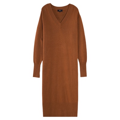 东黎气质针织V领连衣裙