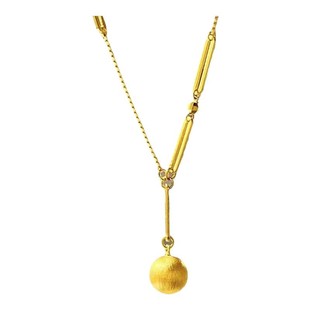 不掉色~高级有求必应磨砂小金球时尚百搭气质项链女锁骨链颈链夏