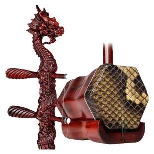 正音堂二胡乐器大音量手工雕刻紫檀精品龙头胡琴厂家直销