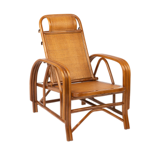 折叠躺椅藤条藤椅逍遥椅真藤躺椅家用靠背老人午睡椅阳台藤艺藤器