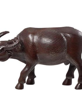 精雕细刻客厅水牛黑檀木