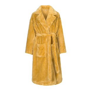 【3折】RooMance汝曼司珊瑚绒毛绒睡袍女秋冬睡衣长款睡袍