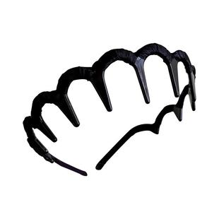 高颅顶大波浪发箍女新款布艺防滑头箍百搭洗脸带齿发卡碎发捆发饰