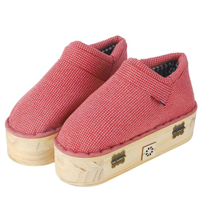 实木艾灸鞋薄款家用随身灸脚部温灸器理疗足底部艾灸盒器具热敷靴