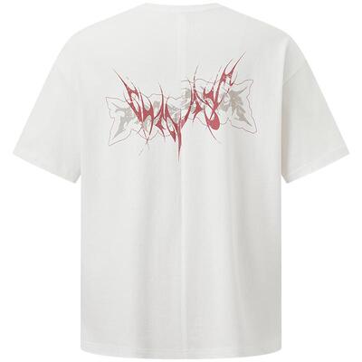 CHINISM赤尘磨破字母印花t恤男