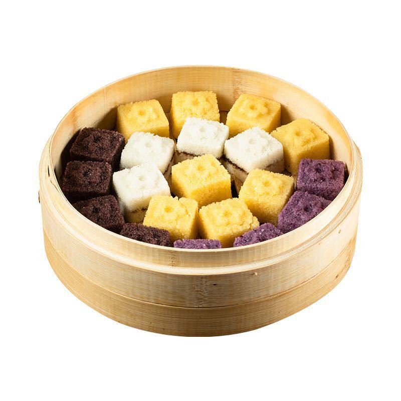 现做健康粗粮早餐黑米糕紫薯米糕
