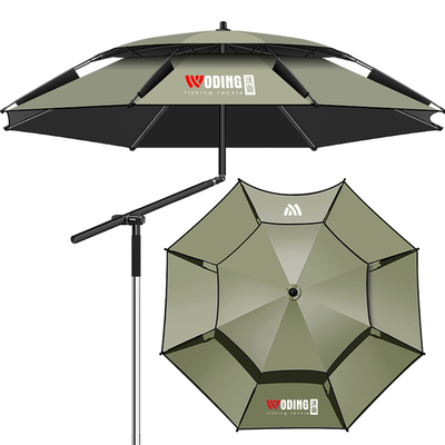 沃鼎钓鱼伞12棱机械臂黑胶大钓伞