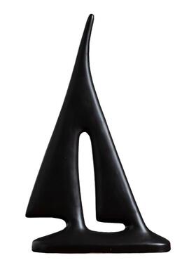 陶瓷帆船北欧客厅酒柜电视柜摆件