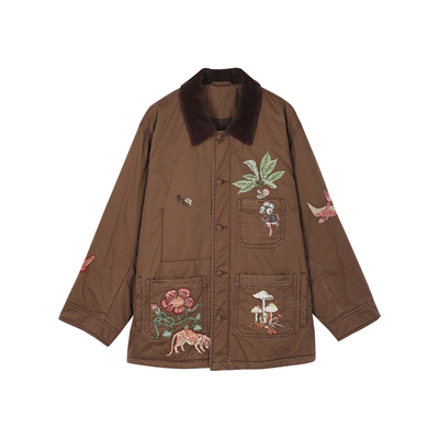 UOOYAA/乌丫复古重工夹克棉服
