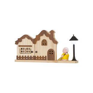 实木小木屋带灯双排开关插座遮挡保护套装饰框墙壁遮丑洞防尘盖贴