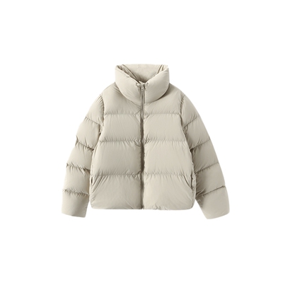 Basic House/百家好小个子短款羽绒服女冬季时尚加厚面包服外套