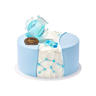 【水瓶座】元祖星愿瓶水瓶座鲜奶生日蛋糕奶油蛋糕下午茶同城配送