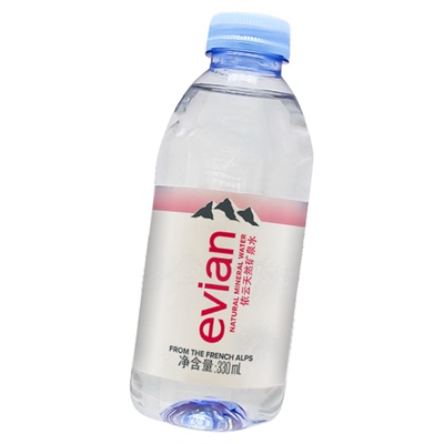 Evian依云330ml24瓶户外便携小瓶