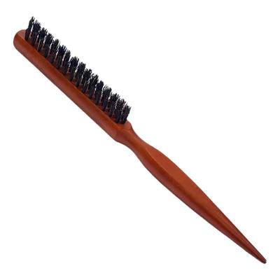 猪鬃毛梳子窄齿天然蓬松颅顶