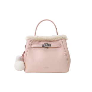 南风Chio2nd 真羊毛雪国秘语水桶包包女秋冬毛绒手提包单肩斜挎包