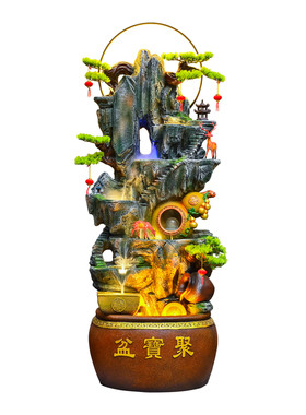 假山石头造景生财流水成品摆件