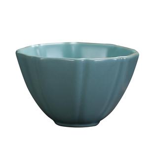 苏氏陶瓷 汝窑主人杯汝窑可开片个人窗沿杯荷瓣杯